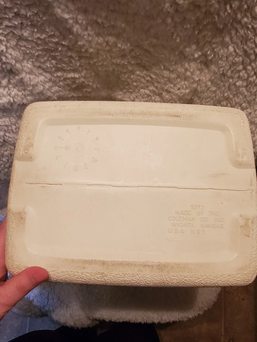 1982 Vtg Coleman Lil' Oscar #5272 Personal Mini Ice Chest Cooler Orange & White